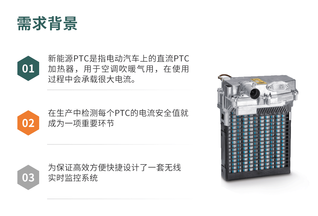 新能源汽PTC生产线电流检测方案