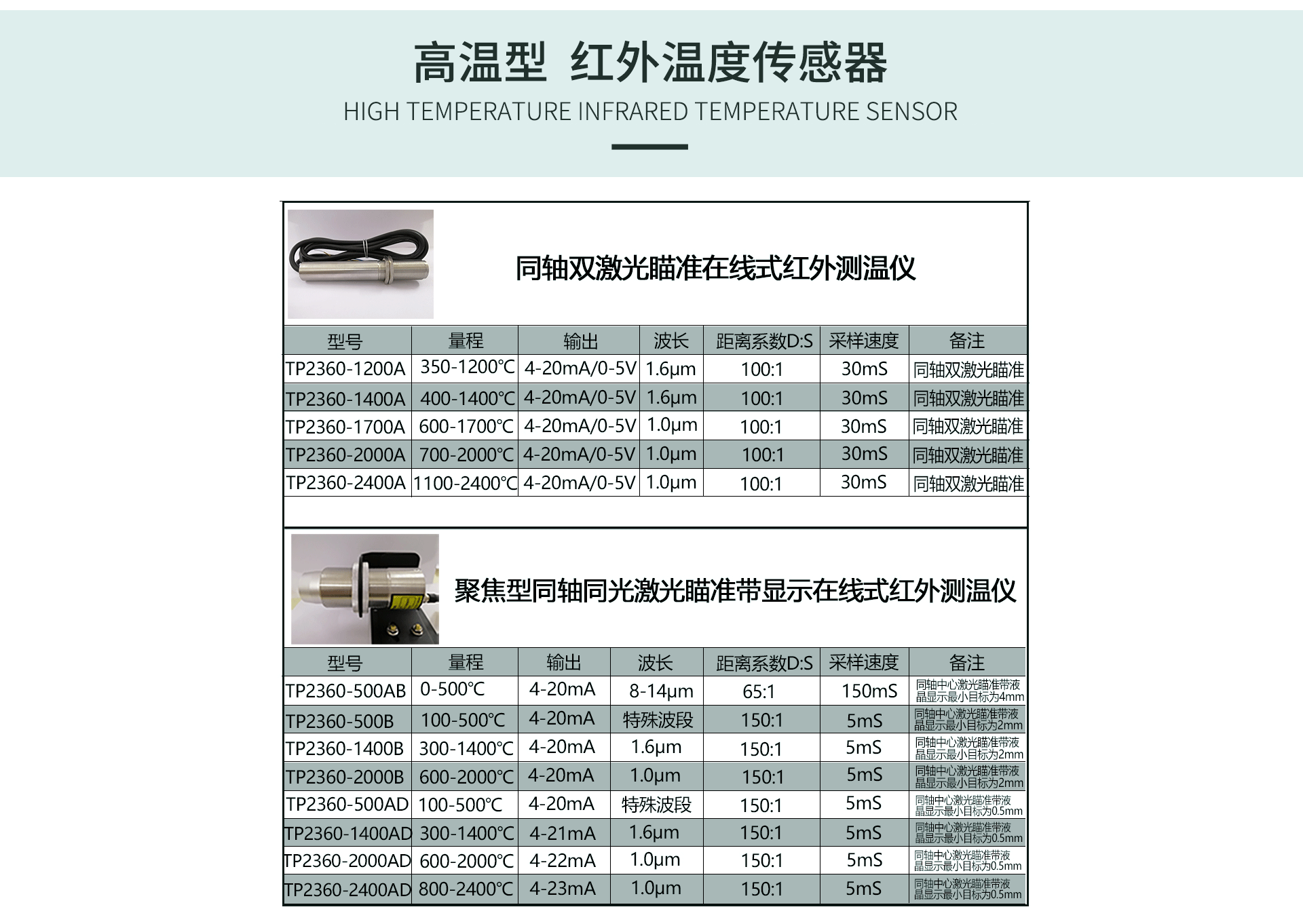 红外测温传感器